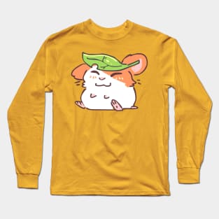 Hamster with a Leaf Long Sleeve T-Shirt